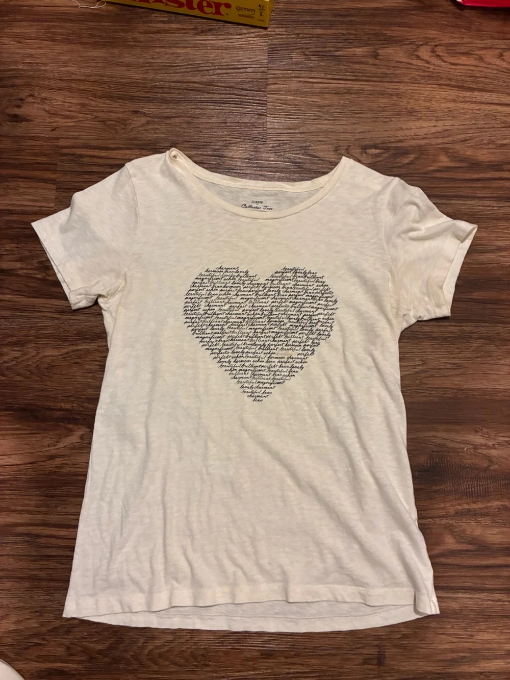 J. Crew Cream Short Sleeve Graphic Tee
