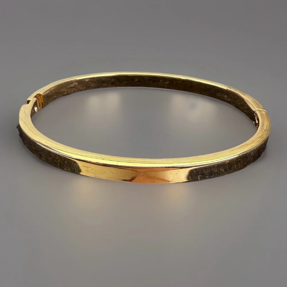 Anne Klein Goldtone Hinged Bangle Bracelet