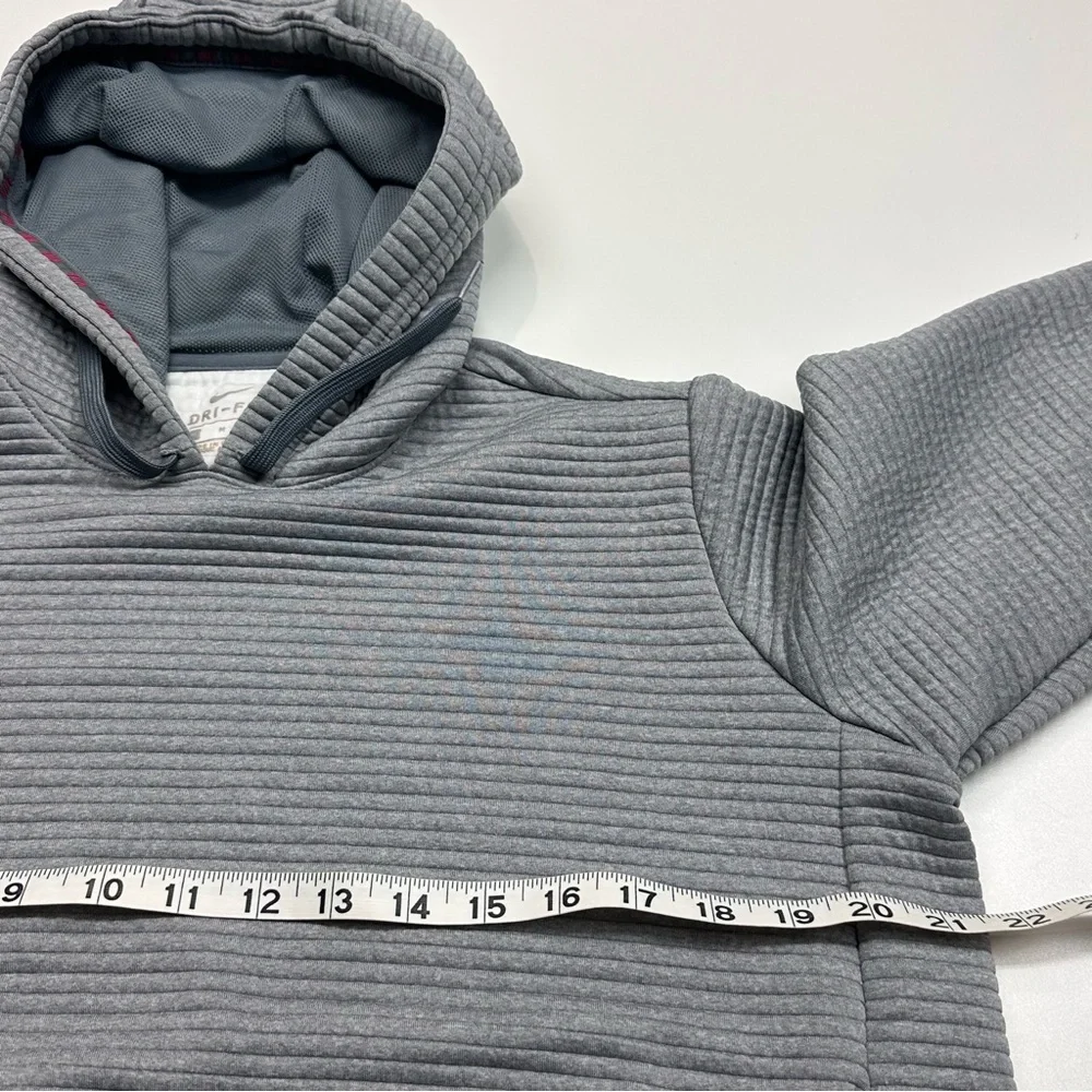 Nike Dri Fit Women's Ribbed Training Crop Hoodie Sweatshirt Medium