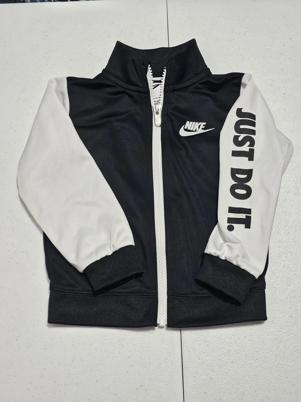 Nike Black & White 'Just Do It' Zip Jacket 24 Months