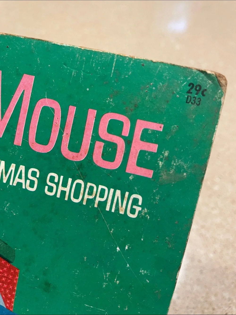 Walt Disney Mickey Mouse Goes Christmas Shopping - Red & Green Cover