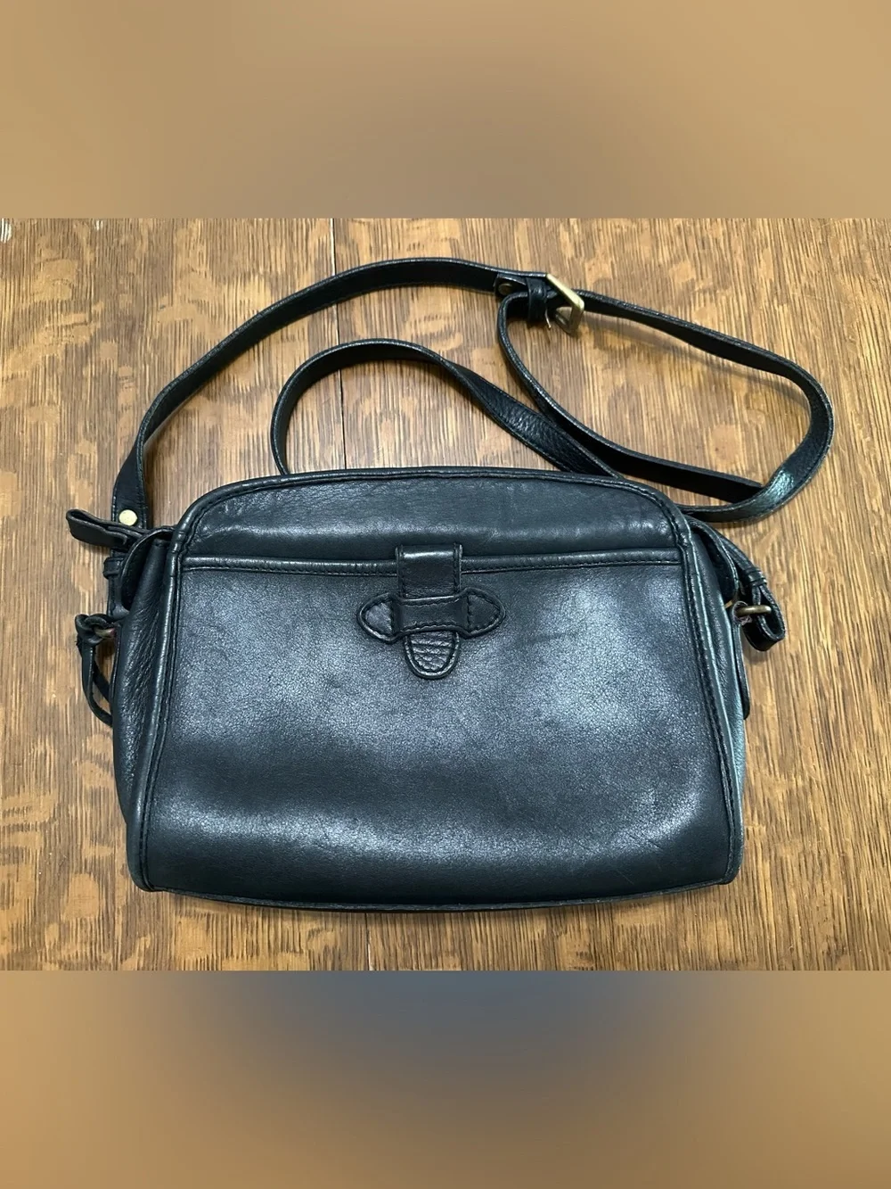 Vintage Liz Claiborne Black Leather Blazer Bag