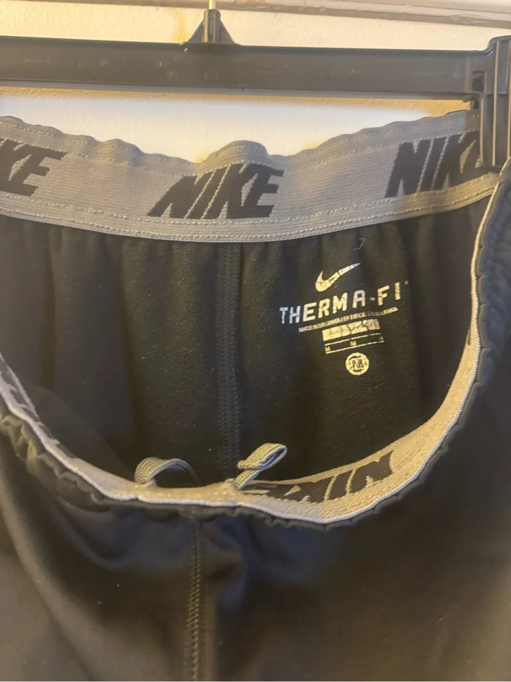 Nike Black Therma-FIT Pants with Gray Waistband