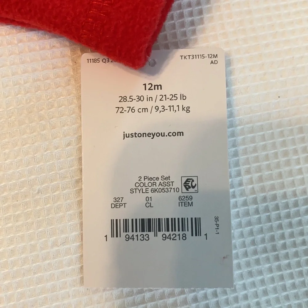 Just One You Christmas 2 pieces Shark 12 months