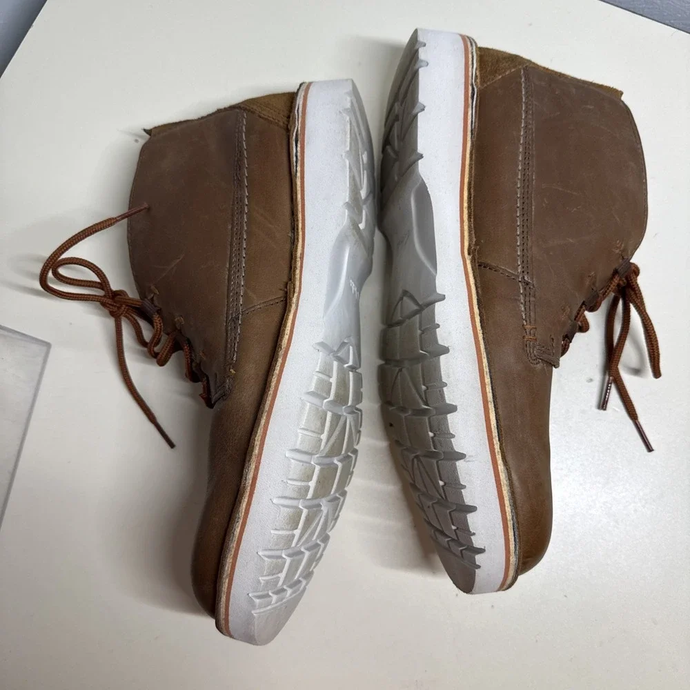 Clarks Mid Chukka Boots Eastford Brown Leather Extreme Comfort 15522 Sz 9,5 M