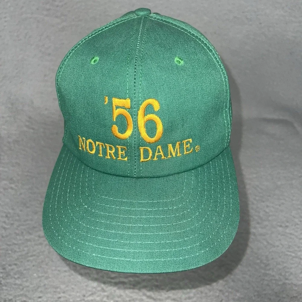 Vintage Notre Dame Fighting Irish Hat Cap Snap Back '56 Embroidered Made in USA