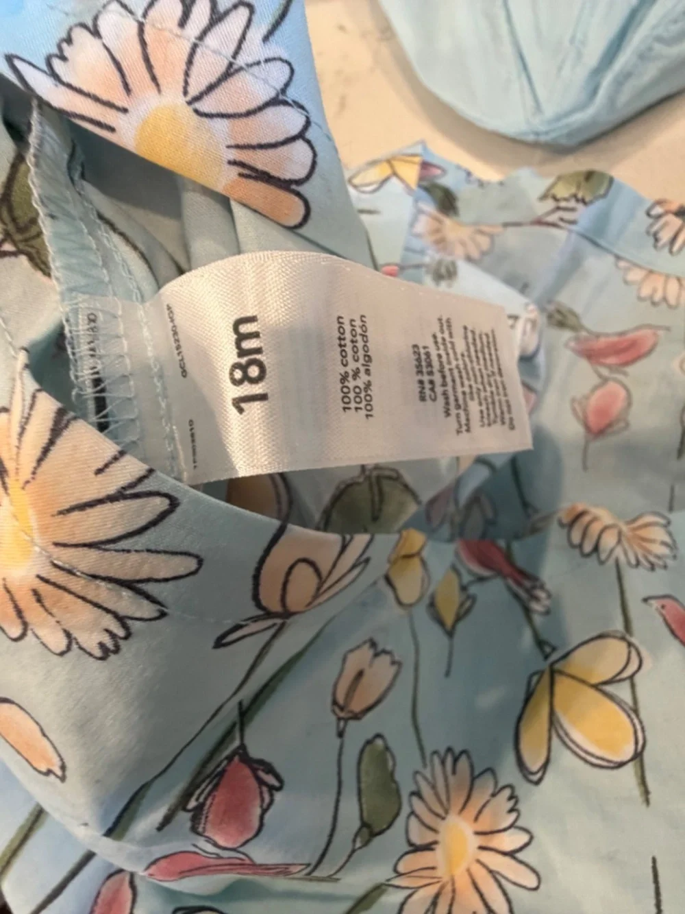 Carter’s Spring Dress (Light Blue Flora: 3pc)