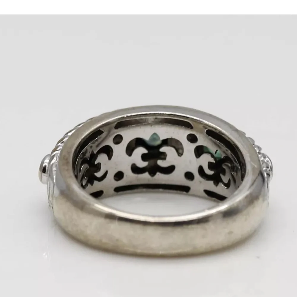 Judith Ripka sterling silver multi stone ring