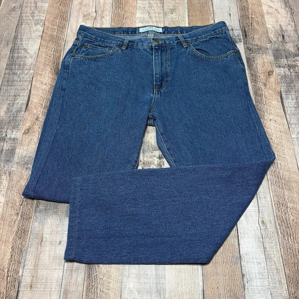 Peter Manning Men's Jeans 33x28* Blue Straight Fit Stretch Denim Pants Classic