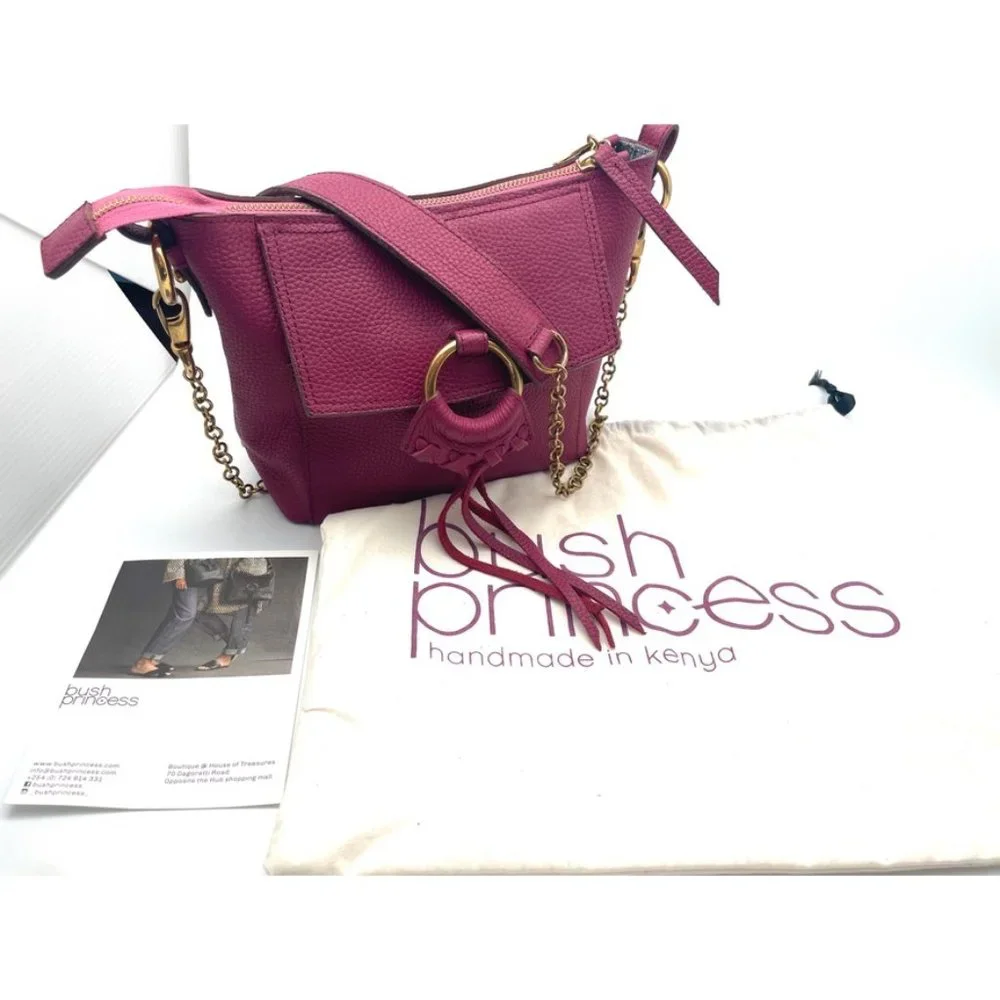 Bush Princess Pink Leather Handmade Crossbody Bag | Mother's Day