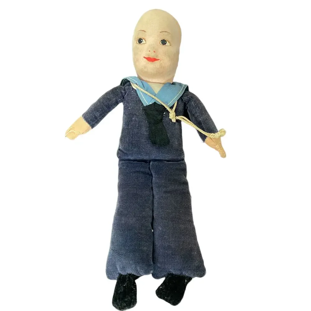 Norah Welling Sailor Doll 9” Stuffed Jollyboy England VTG No Hat Needs Cleaning