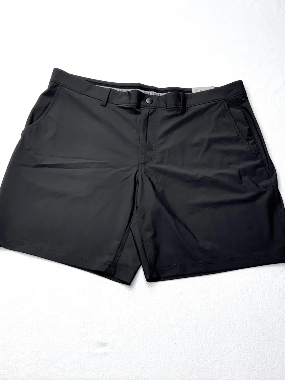 PGA Tour Flat Front Shorts Men’s XL Black Active Waist NWT