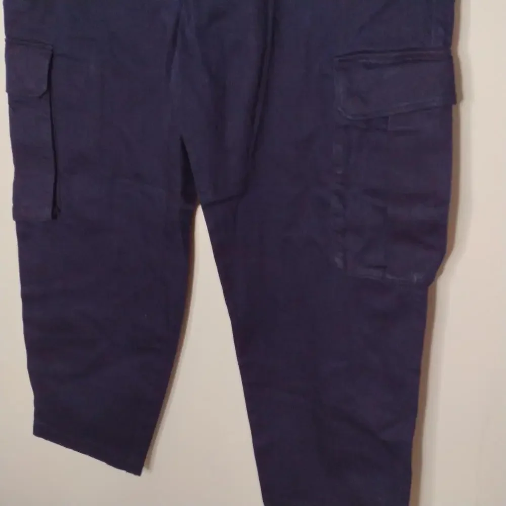 NWT Armani Exchange Men's Navy/Oversized Pleated Cargo Pants Size 38