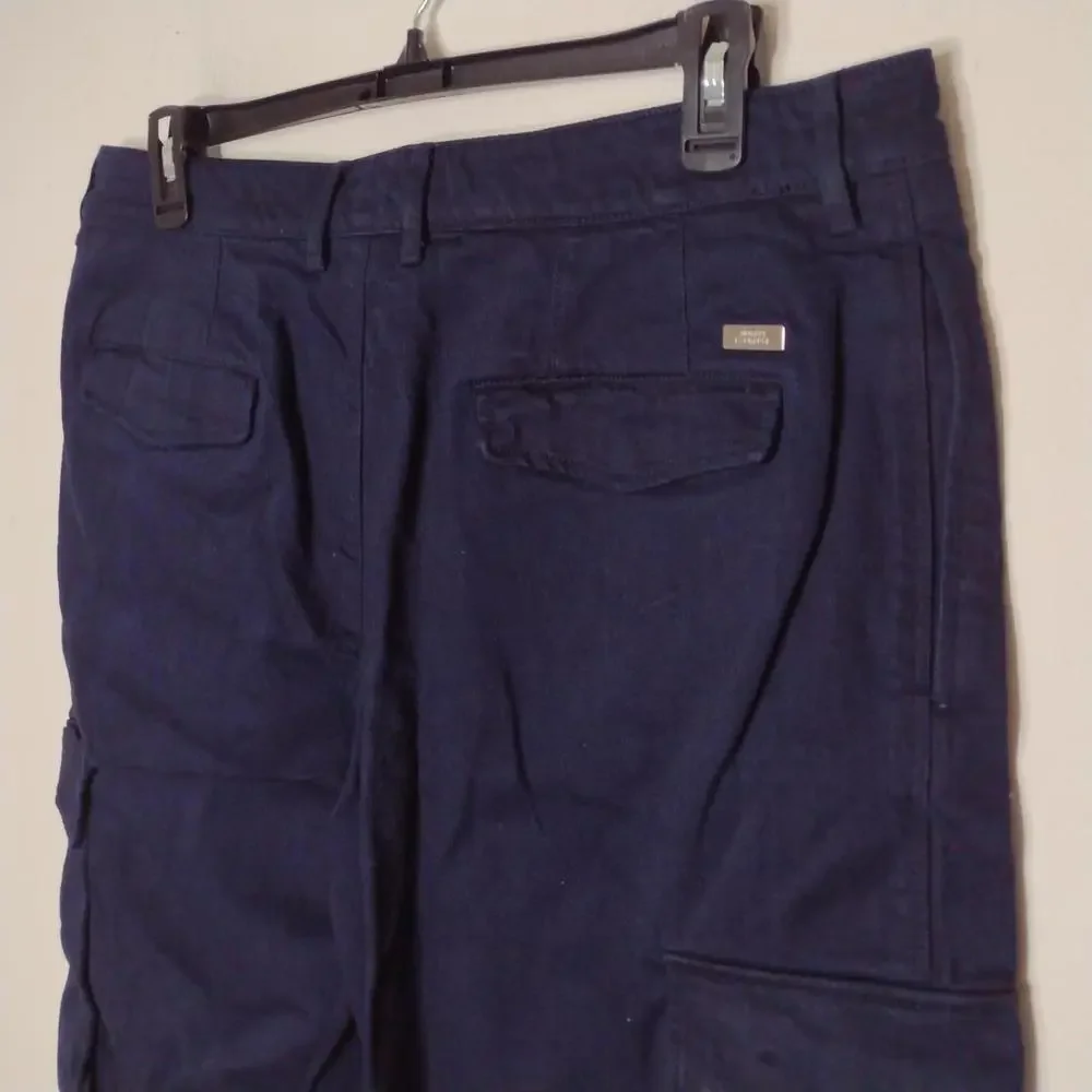 NWT Armani Exchange Men's Navy/Oversized Pleated Cargo Pants Size 38