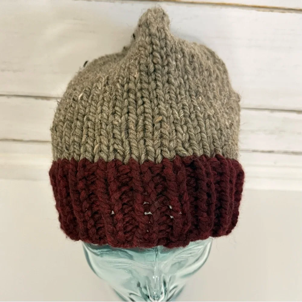 Handmade knit beanie