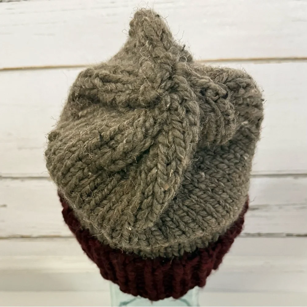 Handmade knit beanie