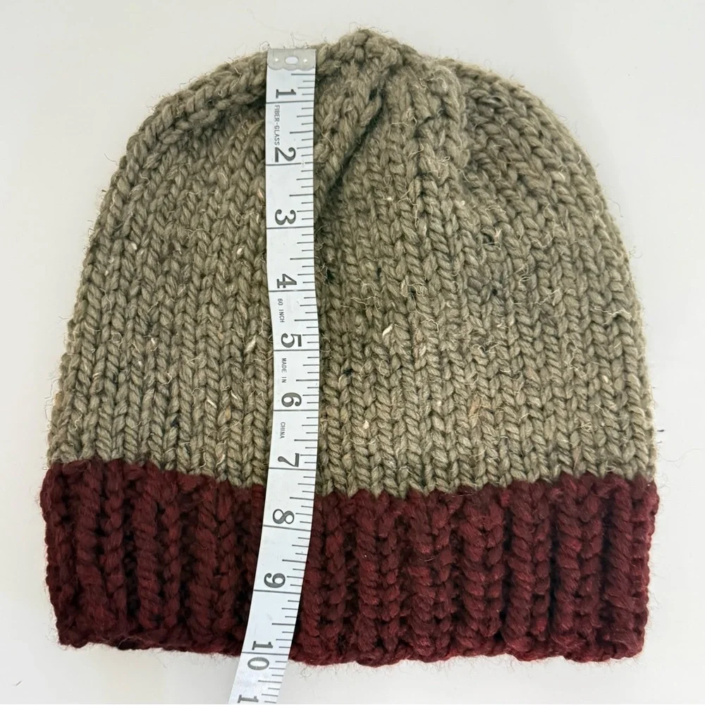 Handmade knit beanie