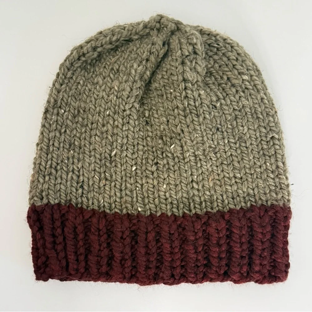 Handmade knit beanie