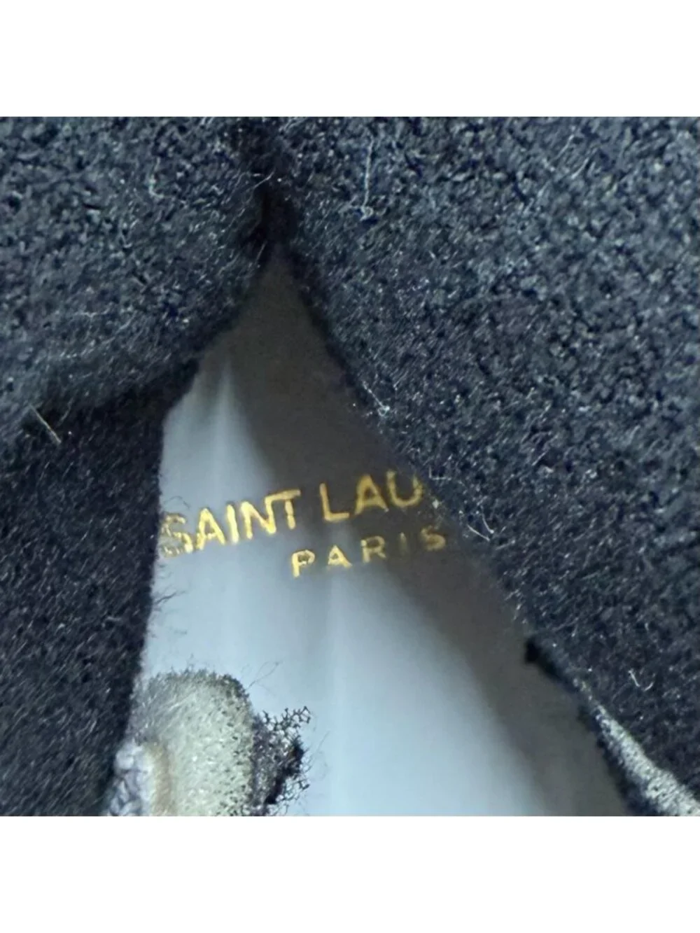 Saint Laurent Smith Logo Embroidered Lace Up Leather High Cut Sneakers White
