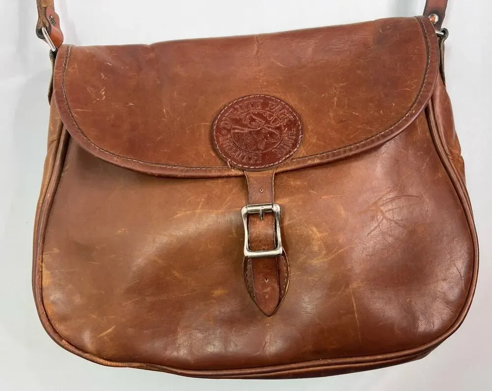 Vintage Duluth Pack Leather Brown Shell Purse Crossbody Classic