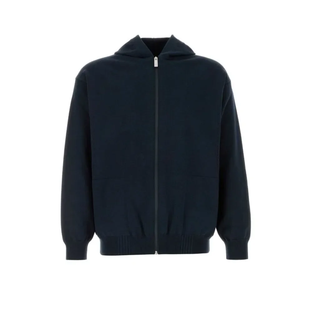 Herno Laminar Men Navy Blue Cotton Blend Cardigan