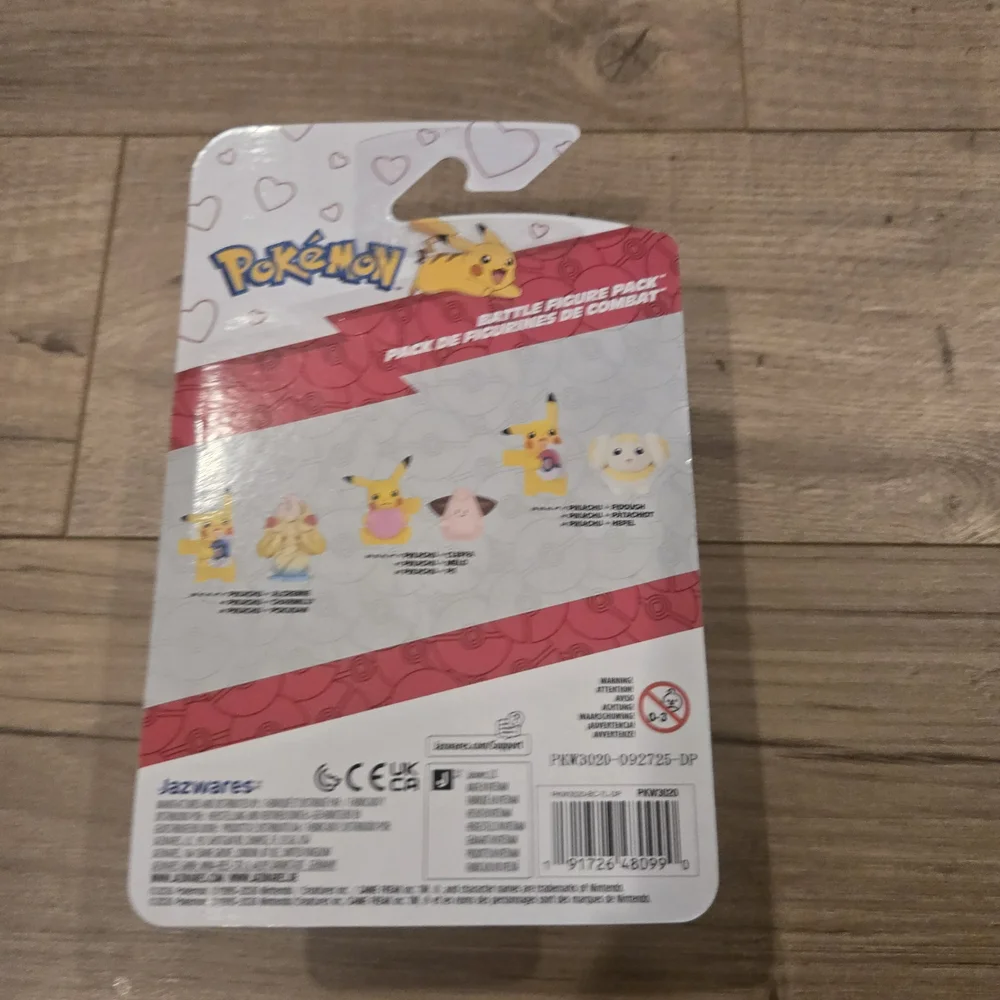 NWT Pokémon Pikachu & Cleffa Battle Figure Pack - Yellow & Pink Sealed