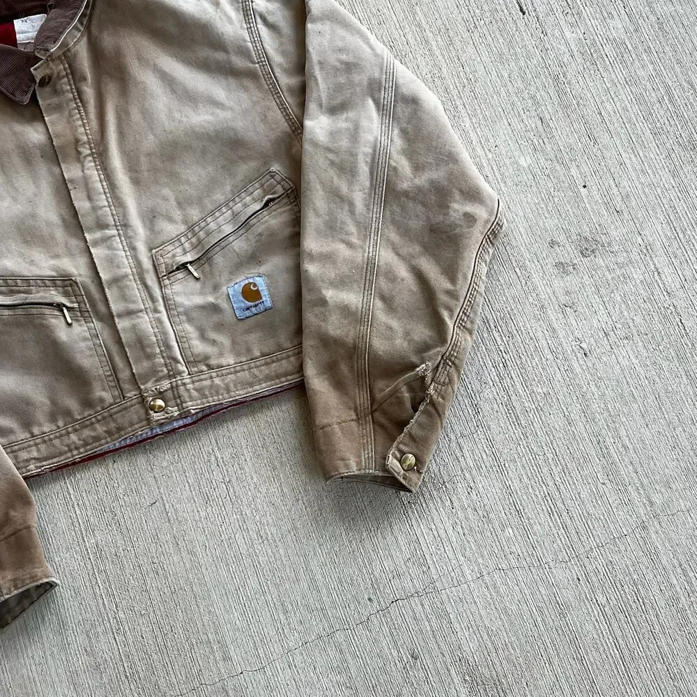 Carhartt cropped detroit style brown work wear jacket