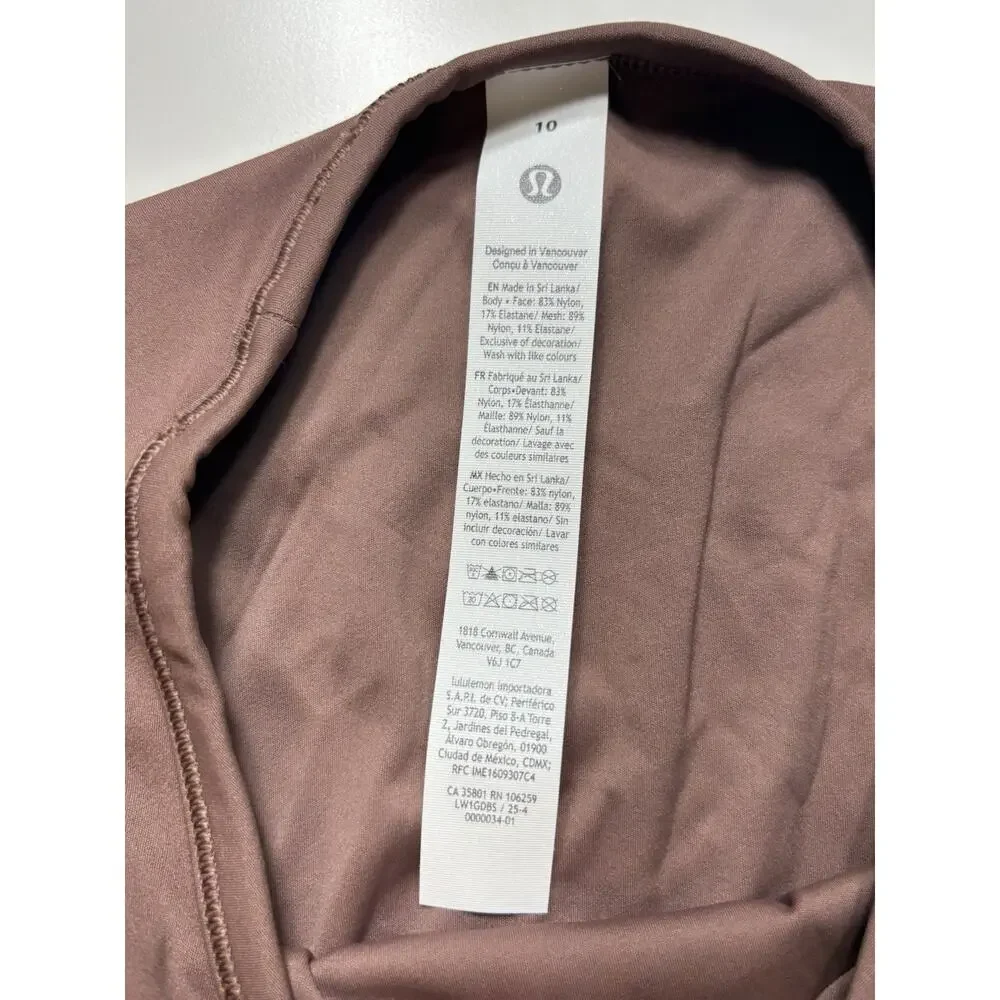 lululemon athletica Womens Brown Solid Scoop Neck Pullover Jersey Tank Top 10
