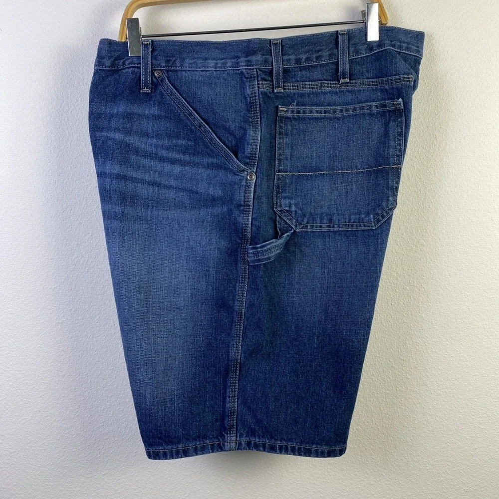 George Carpenter Shorts Men Denim Blue 40 Hip Hop Loose Baggy Y2K Skater