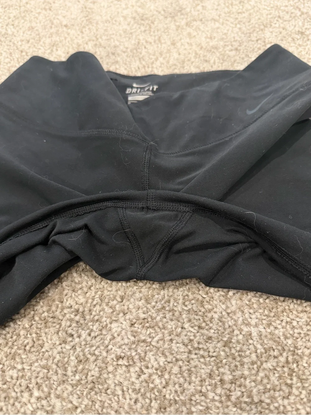 Nike Dri-FIT Women's Black Pull-On Straight Leg Pants Stretch Size M