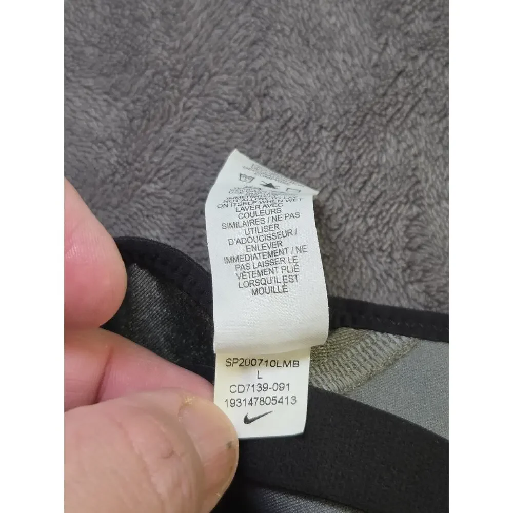 Nike Women’s Impact Strappy High Support Bra Gray Size L Activewear Gym Z2-90