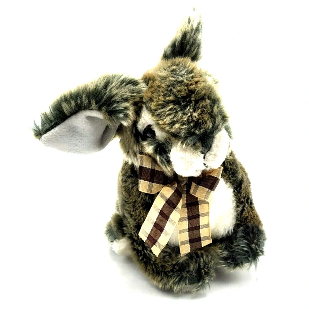 HOMERBEST Realistic Gray Bunny Rabbit Plush Fluffy 9