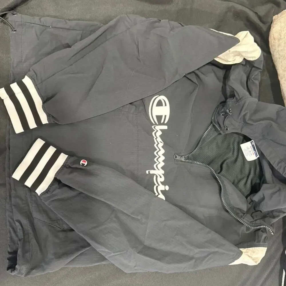 Champion black windbreaker