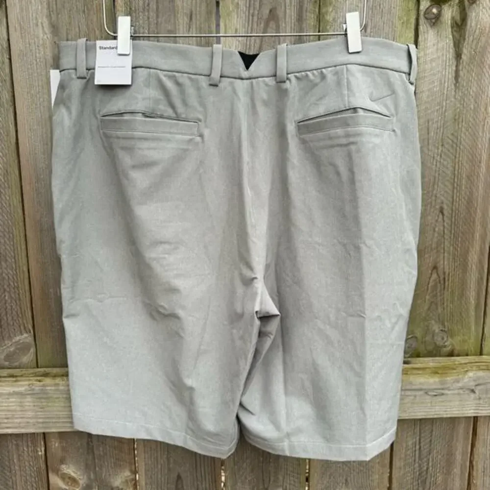 Nike Golf Shorts Dri Fit‎ Gray Size 40 NWT Flat Front Chino Strechy Fabric
