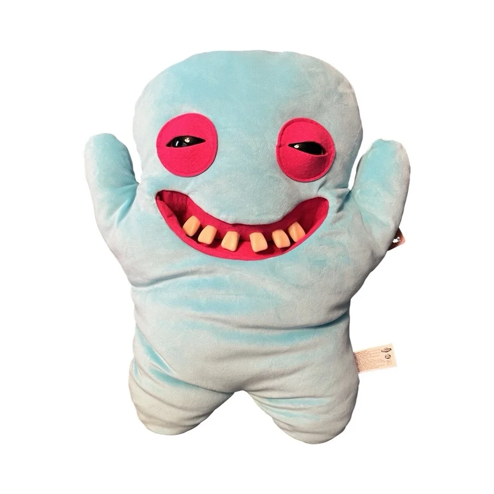 Zuru Fuggler‎ Bigg Fuggs XL Shameless Goof Blue Plush Monster Human Teeth New