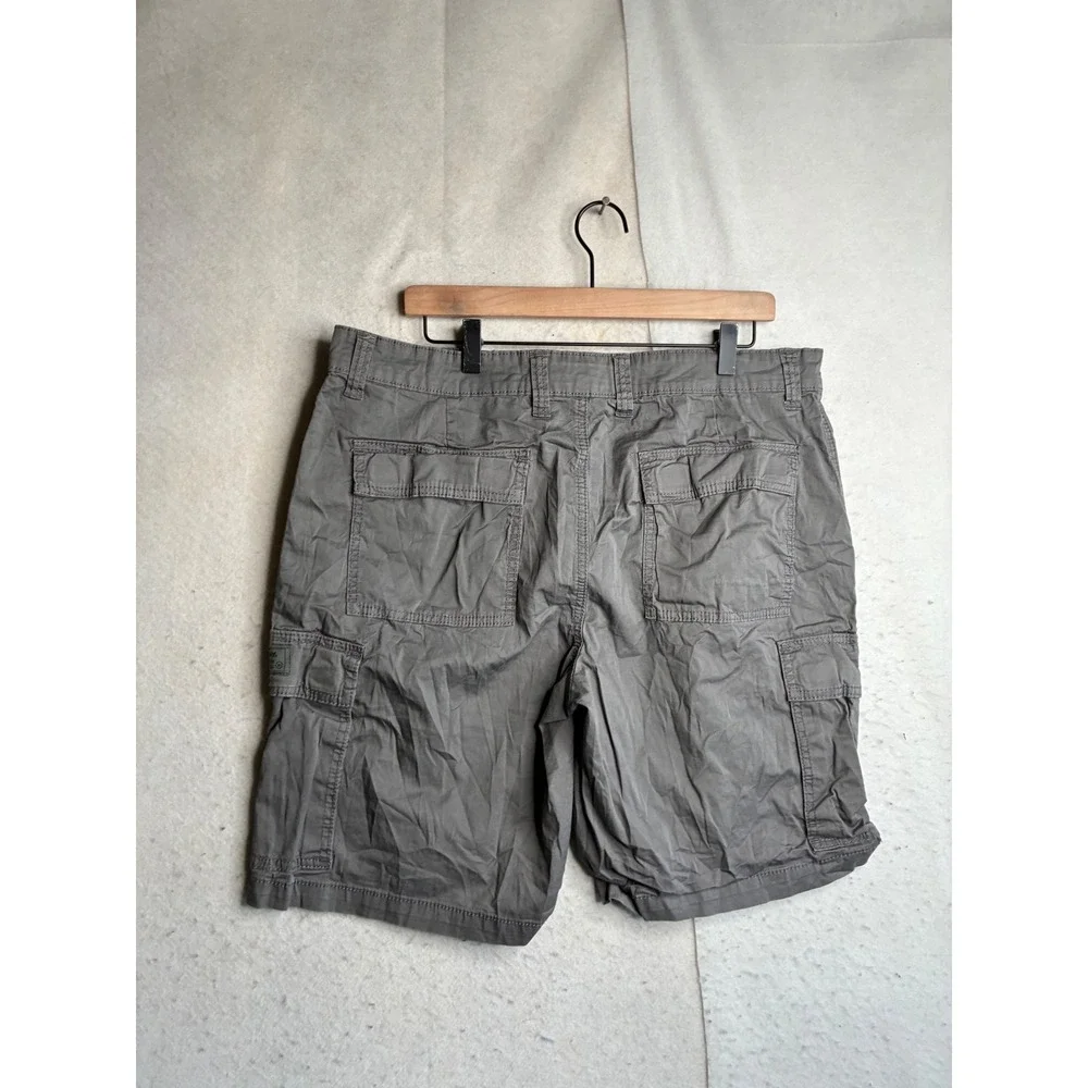Unionbay Mens Gray Cargo Shorts Size 36 Cotton Blend YB51003 Casual Outdoor
