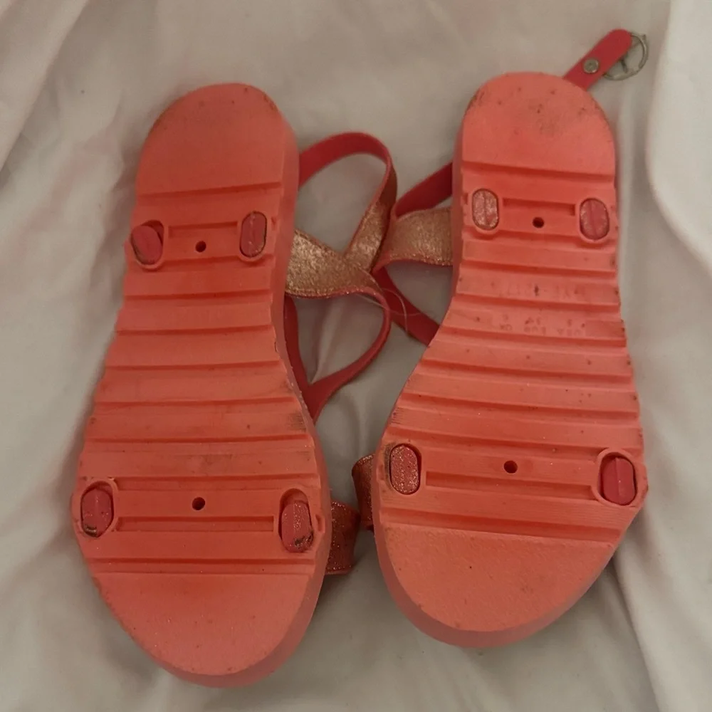 Glittery Peach Sandals Sz‎ 9/10