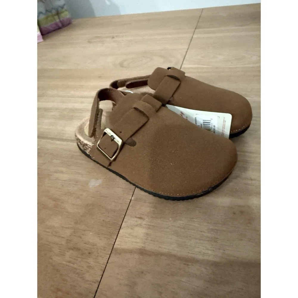 Lucky Brand Toddler Brown‎ Clog Sandals Buckle Strap Size 12M NWT