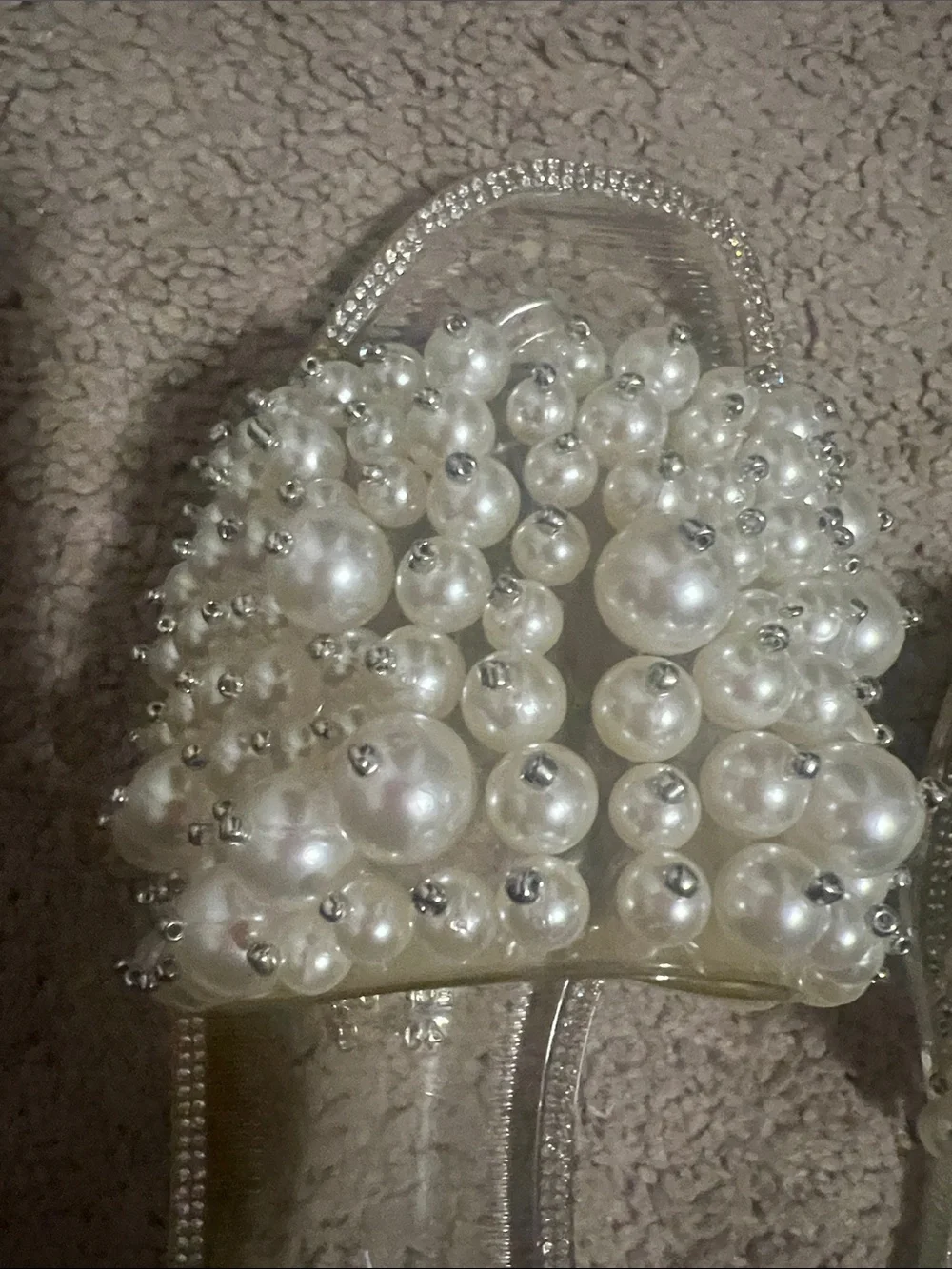 Jessica Simpson Pearl Beaded Slide Sandals