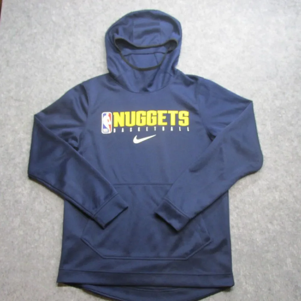 Nike Denver Nuggets Spotlight Pullover Hoodie features a scuba hood Small