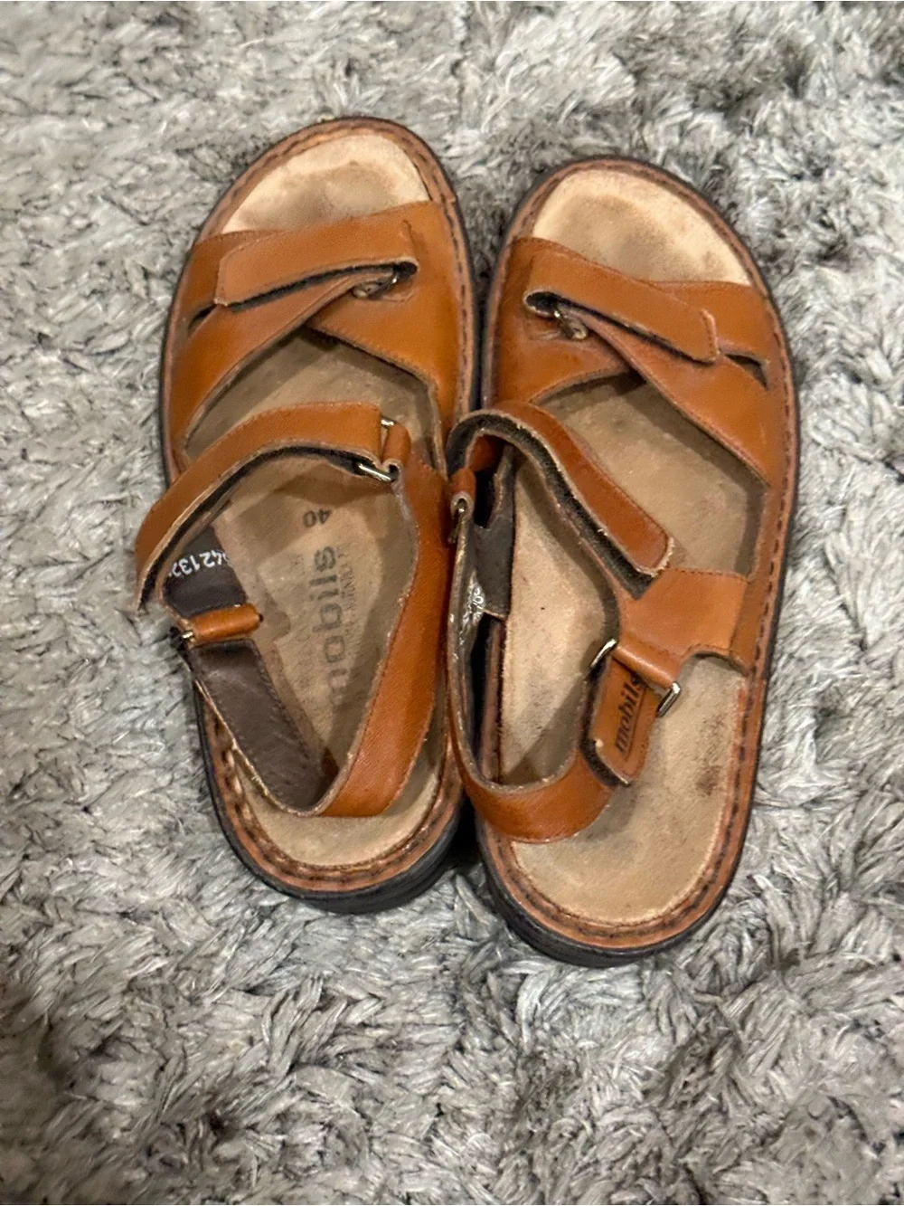 Mephisto Mobils Womens Size EU 40 Shoes Brown Strappy Comfort Sandals
