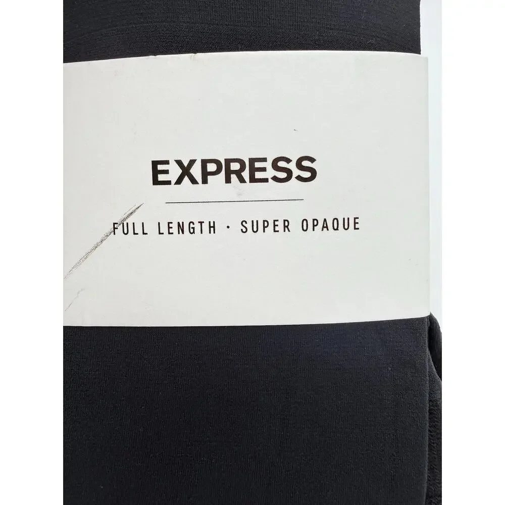 Women's Express Super Opaque Full Length Tights Black Size S/M New
