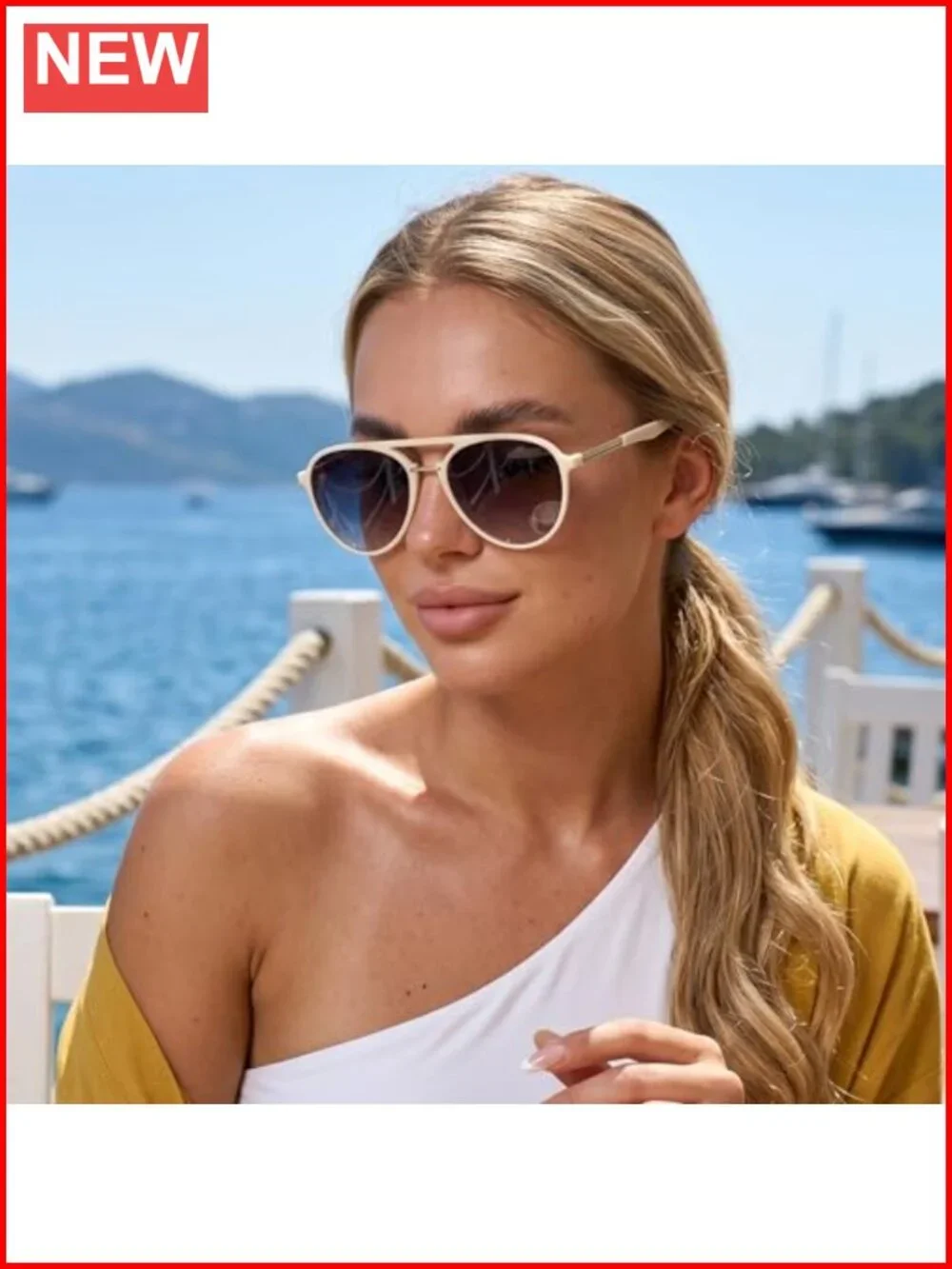 Retro Polarized Aviator Sunglasses UV400 Protection