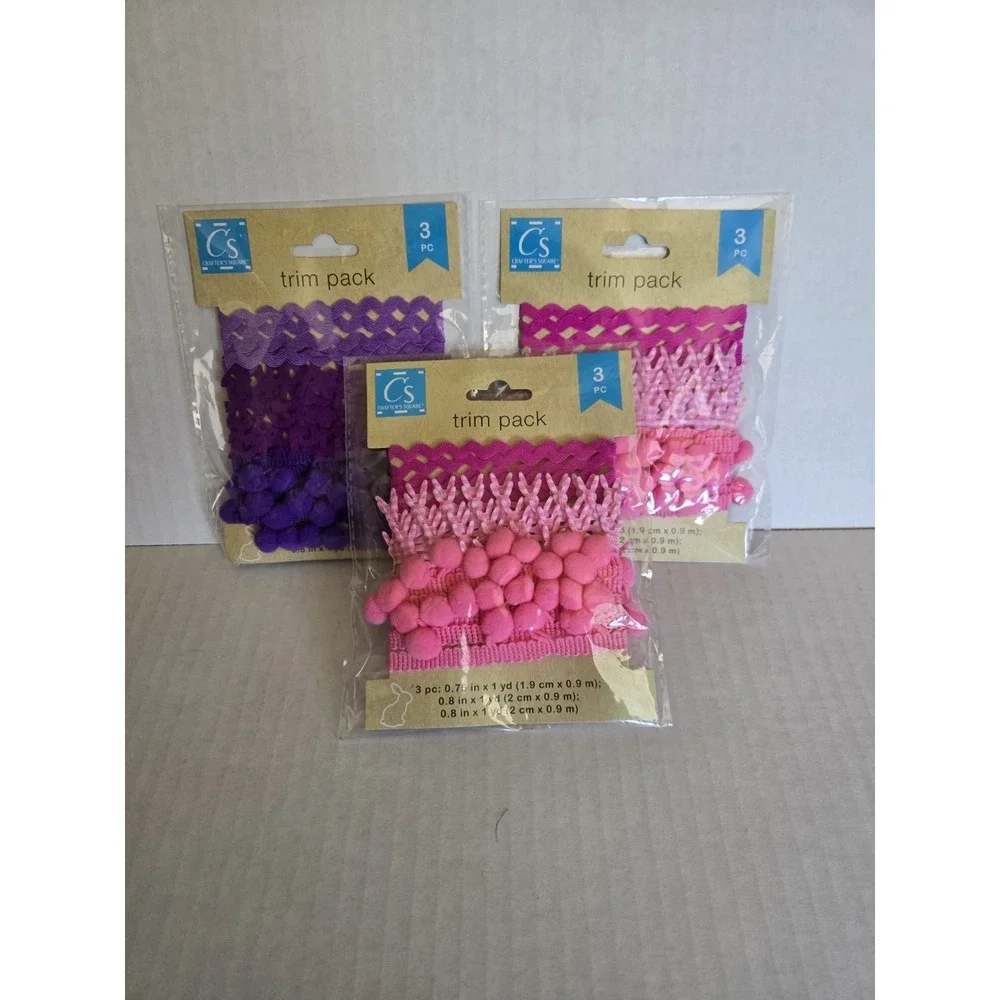 3 Trim Pack Crafter's Square. All 3 New and‎ Sealed. Great for Crafts
