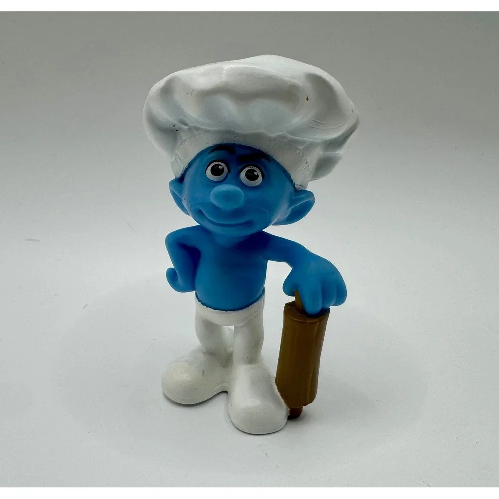 Peyo McDonalds The Smurfs 2 Happy‎ Meal Baker Smurf Figure 2013 Toy Rolling Pin