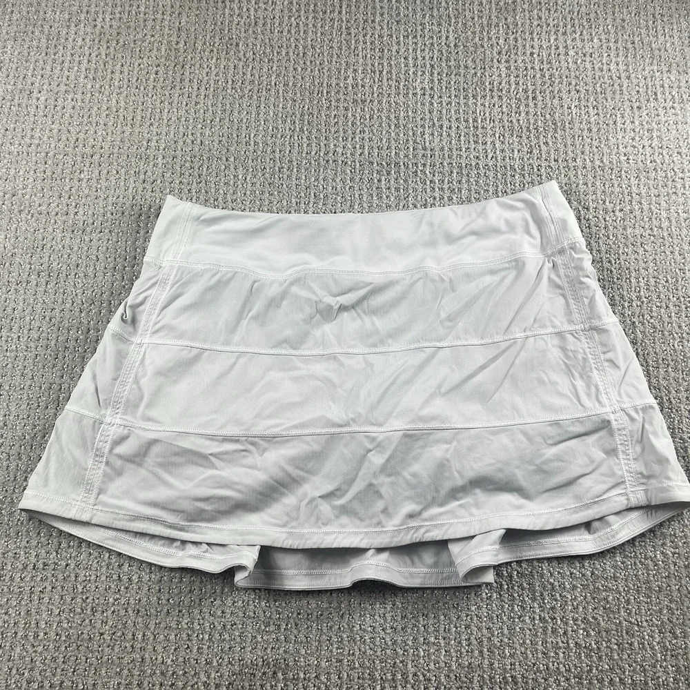 Lululemon Skirt Womens Size 10 Tall White Pace Rival Lined Skort Tennis