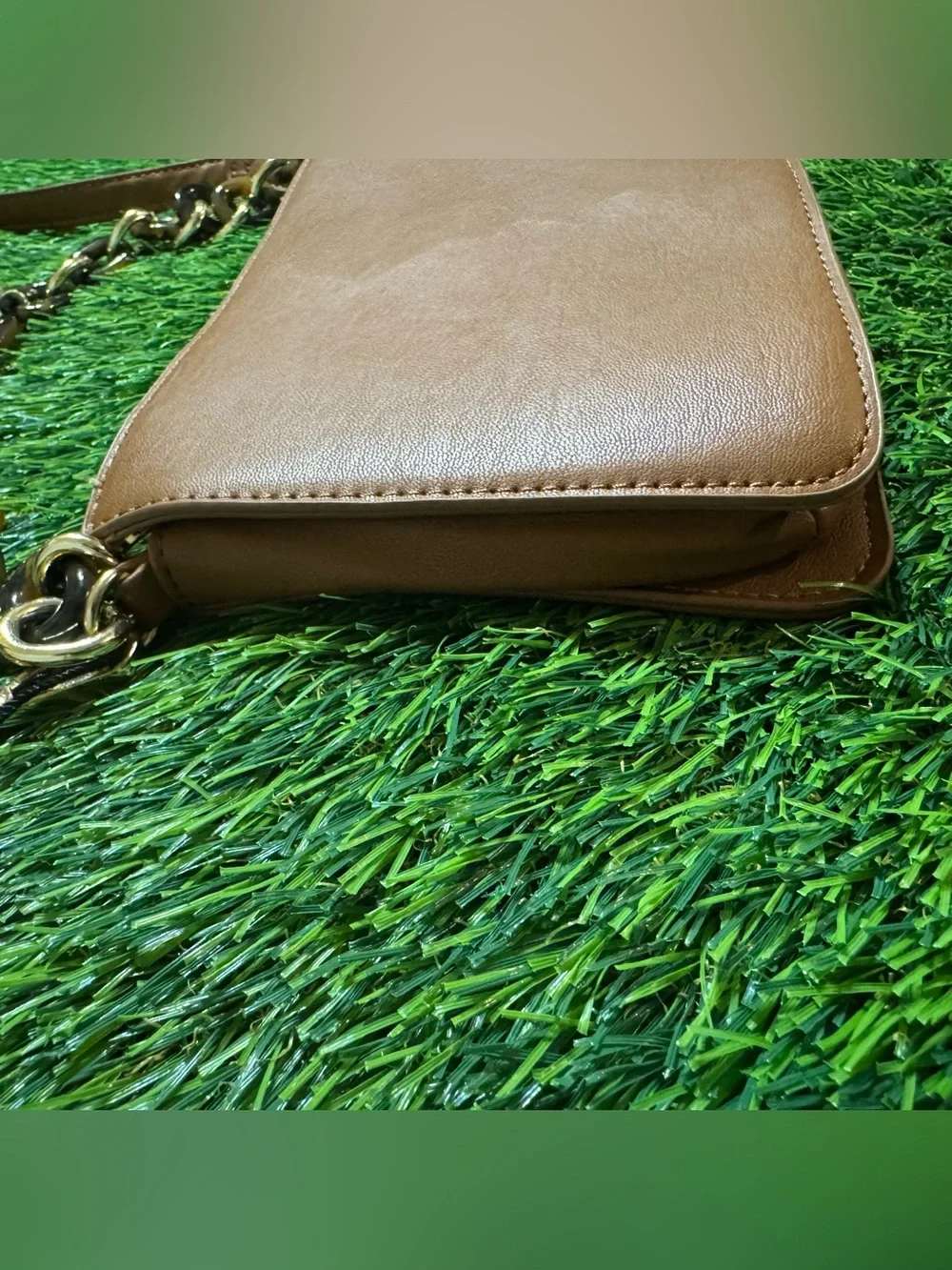 NWT Rubi Cotton On Beans Convertible Crossbody Bag Brown Chain Purse - See Note