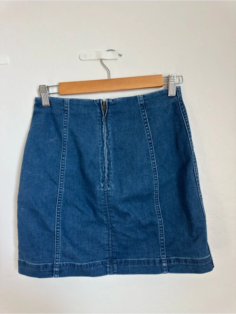 Free People Femme Denim stretch Mini Skirt