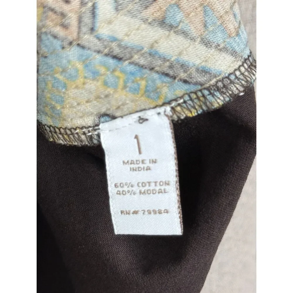 Chicos dark brown neckline