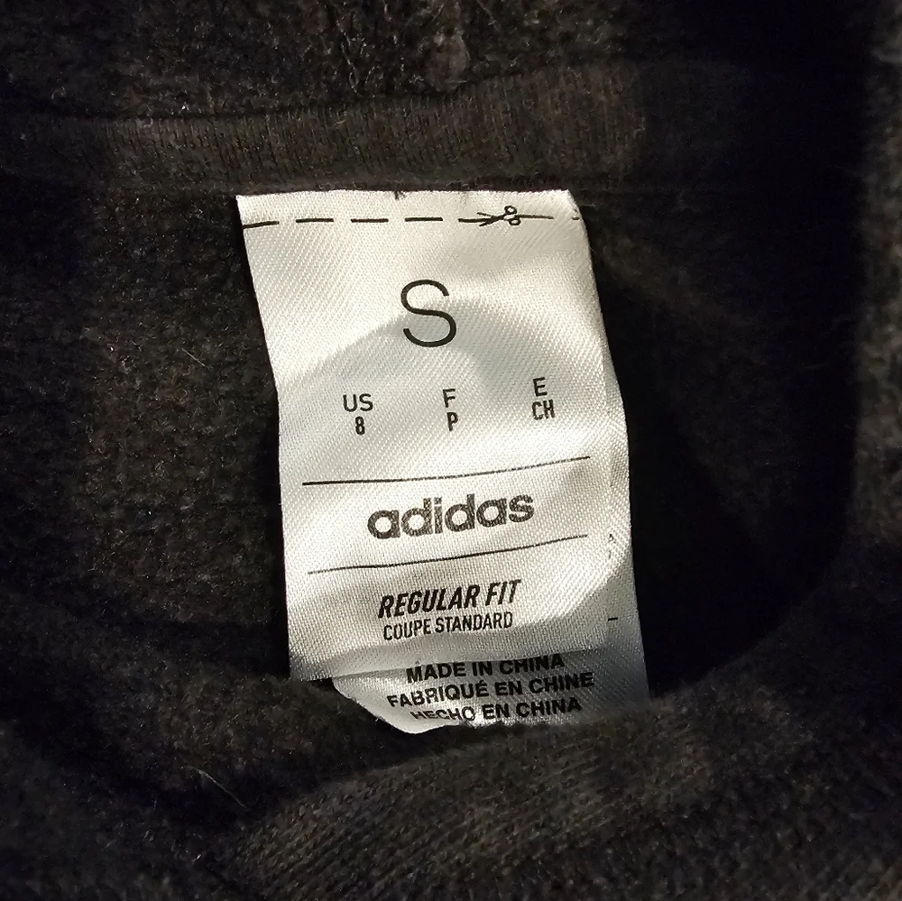 Kids szS 8 Adidas Black Sweatshirt‎ Hoodie Pullover Sporty Fall Winter Spring